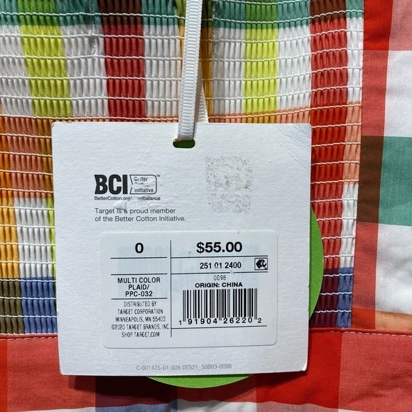 NWT Christopher John Rodgers For Target Multi Colored Plaid Midi Dress - Picture 9 of 9